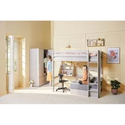 FLEXA Classic Kleiderschrank Mit 2 Türen U. 2 Schubladen Grau/rosa -Kinder Haushaltswaren Geschäft pw6y8v70hpkpf9rum1rcojyg73w1