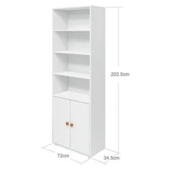 FLEXA Roomie Maxi Bücherregal Mit 2 Türen Weiß/gelb -Kinder Haushaltswaren Geschäft pyc62cx8xiwjrmrc962nd9h7zwv6