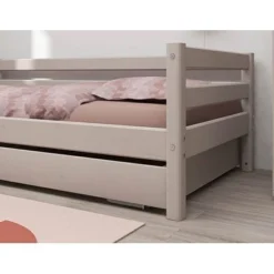 FLEXA Classic Bett 90x200cm Mit Ausziehbett Grau Lasiert -Kinder Haushaltswaren Geschäft q18rm9aibclnho9klbc0odnmhfrj