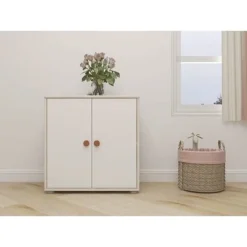 FLEXA Classic Kommode Mit 2 Türen Mattweiß/Lack Weiß/rosa Sale -Kinder Haushaltswaren Geschäft q5n72l7irs7d4fldoici358r88k1