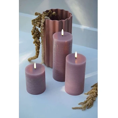 UYUNI LED Kerze Rustic 7,8x10 Cm Dusty Rose 3 UYUNI LED Kerze Rustic 7,8x10 Cm Dusty Rose – Bild 3
