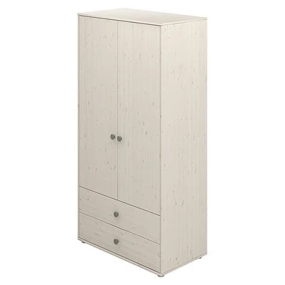 FLEXA Classic Kleiderschrank Mit 2 Türen U. 2 Schubladen Mattweiß/grün 3 FLEXA Classic Kleiderschrank Mit 2 Türen U. 2 Schubladen Mattweiß/grün – Bild 3