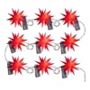 DecoTrend Sterntaler Baby-Sternenkette Ø8cm 9 Sterne Trafo In- Und Outdoor Rot