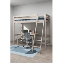 FLEXA Classic Hochbett Mit Schrägleiter Grau Lasiert -Kinder Haushaltswaren Geschäft qs11mith7na4y4m0znvyx6r8rcbk