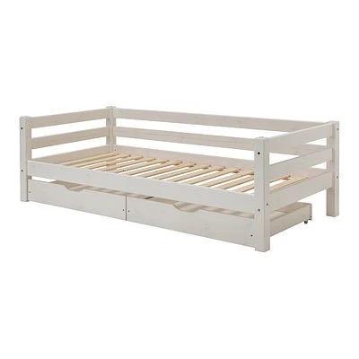 Infanskids Einzelbett Mit 2 Rollschubkästen Weiß 90 X 200cm 1 Infanskids Einzelbett Mit 2 Rollschubkästen Weiß 90 X 200cm