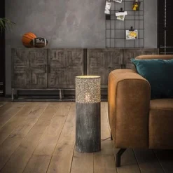 Rubjerg Design Stehleuchte Zylinder 60cm Metall Grau