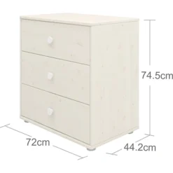 FLEXA Classic Kommode Mit 3 Schubladen Mattweiß -Kinder Haushaltswaren Geschäft r1bkp17laxos1h3oysfjk3nvb4i3