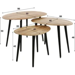 Rubjerg Design Couchtisch Organisch 3er Set Akazie Massiv Natur -Kinder Haushaltswaren Geschäft r20plonapmrw3wfgheezryvvodqn