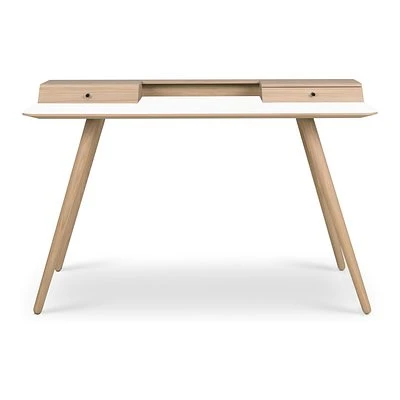 PBJ Designhouse Stick Schreibtisch 136x60 Cm Eiche Hell/weiß 1 PBJ Designhouse Stick Schreibtisch 136x60 Cm Eiche Hell/weiß