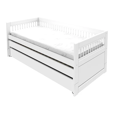 Lifetime Kojenbett Breeze Mit Gästebett, Bettkasten Und Rollboden Weiß Lackiert 2 Lifetime Kojenbett Breeze Mit Gästebett, Bettkasten Und Rollboden Weiß Lackiert – Bild 2