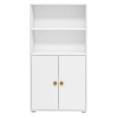 FLEXA Roomie Midi Bücherregal Mit 2 Türen Weiß/gelb 2 FLEXA Roomie Midi Bücherregal Mit 2 Türen Weiß/gelb – Bild 2