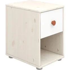 FLEXA Classic Kommode Mit 1 Schublade Mattweiß/Lack Weiß/rosa