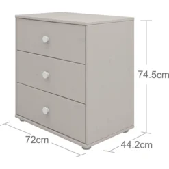 FLEXA Classic Kommode Mit 3 Schubladen Grau/weiß -Kinder Haushaltswaren Geschäft rfjbgmg8r1tkd1id01gx7iw8qjy1