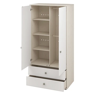 FLEXA Classic Kleiderschrank Mit 2 Türen U. 2 Schubladen Mattweiß/Lack Weiß/grün 8 FLEXA Classic Kleiderschrank Mit 2 Türen U. 2 Schubladen Mattweiß/Lack Weiß/grün – Bild 8