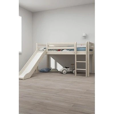 FLEXA Classic Halbhohes Bett Mit Senk. Leiter Und Rutsche Mattweiß 6 FLEXA Classic Halbhohes Bett Mit Senk. Leiter Und Rutsche Mattweiß – Bild 6