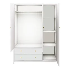 FLEXA Luna Kleiderschrank Mit 3 Türen Und 2 Schubladen Weiß -Kinder Haushaltswaren Geschäft s3bdklu959wantr6smig1m3moeo4