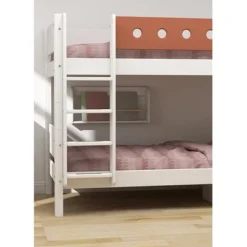 FLEXA White Etagenbett 90x200 Cm Mit Senkrechter Leiter Weiß/rotviolett -Kinder Haushaltswaren Geschäft saj94gk8n8inrx81ut1stexxtcjy