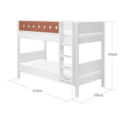 FLEXA White Etagenbett 90x200 Cm Mit Senkrechter Leiter Weiß/rotviolett -Kinder Haushaltswaren Geschäft sd6s5owffbwqpomqe77fmmuhlgoq