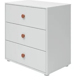 FLEXA Roomie Kommode Mit 3 Schubladen Weiß/rosa