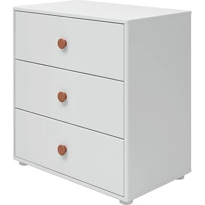 FLEXA Roomie Kommode Mit 3 Schubladen Weiß/rosa 1 FLEXA Roomie Kommode Mit 3 Schubladen Weiß/rosa