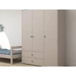 FLEXA Classic Kleiderschrank Mit 3 Türen U. 2 Schubladen Grau/blau -Kinder Haushaltswaren Geschäft sz6379n9xrmm6zkfv83wh4paayhp