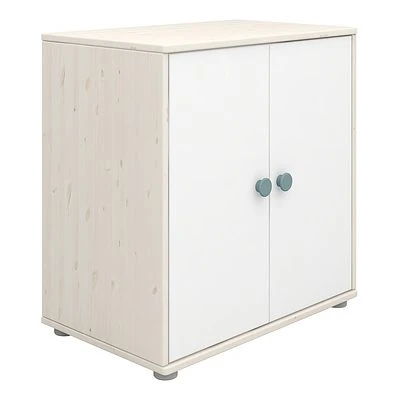 FLEXA Classic Kommode Mit 2 Türen Mattweiß/Lack Weiß/blau Sale 1 FLEXA Classic Kommode Mit 2 Türen Mattweiß/Lack Weiß/blau Sale