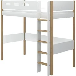FLEXA Nor Hochbett Mit Senkrechter Leiter Weiß/eiche