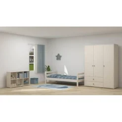 FLEXA Classic Kleiderschrank Mit 3 Türen U. 2 Schubladen Mattweiß/blau 12 FLEXA Classic Kleiderschrank Mit 3 Türen U. 2 Schubladen Mattweiß/blau -Kinder Haushaltswaren Geschäft t3w5smvbnu5ebpin31e55i4jymq8