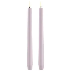 UYUNI LED Stabkerze (2 Stück) Smooth 2,3x25 Cm Light Lavender