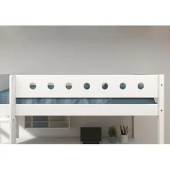 FLEXA White Hochbett Mit Schreibtisch 90x200 Cm Mit Senkrechter Leiter Weiß -Kinder Haushaltswaren Geschäft t7p0dfqt0ib30iwhhndxmh04pvg9