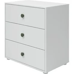 FLEXA Roomie Kommode Mit 3 Schubladen Weiß/dunkelgrün