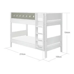 FLEXA White Etagenbett 90x200 Cm Mit Senkrechter Leiter Weiß/grün -Kinder Haushaltswaren Geschäft tglbwvibv7mx2eoljy658jvjiytw