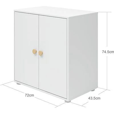 FLEXA Roomie Kommode Mit 2 Türen Weiß/eiche 4 FLEXA Roomie Kommode Mit 2 Türen Weiß/eiche – Bild 4