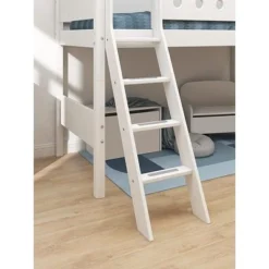 FLEXA White Mittelhohes Bett Mit Schrägleiter Weiß -Kinder Haushaltswaren Geschäft tmyb4h7psj0pu8b1hqev9jdke0qz