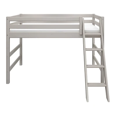 FLEXA Classic Mittelhohes Bett Mit Schrägleiter Grau Lasiert 2 FLEXA Classic Mittelhohes Bett Mit Schrägleiter Grau Lasiert – Bild 2