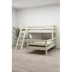 FLEXA Classic Mittelhohes Kombietagenbett Mit Schrägleiter Mattweiß -Kinder Haushaltswaren Geschäft tpn0jvh2f6rwlg1qadzt7fqclk14