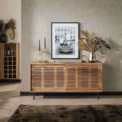 Rubjerg Design Sideboard Slide Mit 2 Türen Akazie Massiv Natur