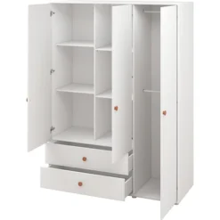 FLEXA Roomie Kleiderschrank Mit 3 Türen Und 2 Schubladen Weiß/rosa 13 FLEXA Roomie Kleiderschrank Mit 3 Türen Und 2 Schubladen Weiß/rosa -Kinder Haushaltswaren Geschäft u2dbwtydz42clgqddzvl4znccmwq