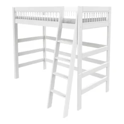 Lifetime Hochbett Breeze Mit Deluxe Lattenrost Weiß Lackiert Schräge Leiter