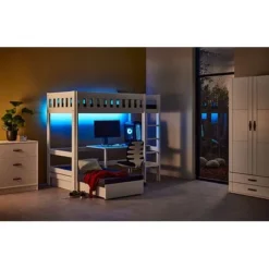 Lifetime Norden Hochbett 90x200cm Mit Rollboden Weiß 6840-10 -Kinder Haushaltswaren Geschäft u9y9pc0a76x67ijp9z9ix6cy3ich