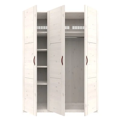 Lifetime Schrank 150cm Mit 3 Türen Und 3 Einlegeböden Whitewash 2 Lifetime Schrank 150cm Mit 3 Türen Und 3 Einlegeböden Whitewash – Bild 2