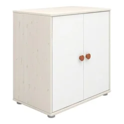 FLEXA Classic Kommode Mit 2 Türen Mattweiß/Lack Weiß/rosa Sale