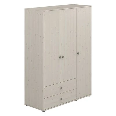 FLEXA Classic Kleiderschrank Mit 3 Türen U. 2 Schubladen Mattweiß/grün 1 FLEXA Classic Kleiderschrank Mit 3 Türen U. 2 Schubladen Mattweiß/grün