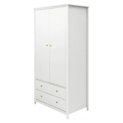 FLEXA Luna Kleiderschrank Mit 2 Türen Und 2 Schubladen Weiß