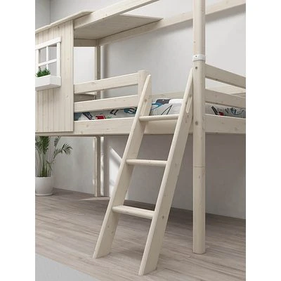 FLEXA Classic Halbhohes Bett Mit Halbem Baumhaus Aufsatz Mattweiß/weiß 7 FLEXA Classic Halbhohes Bett Mit Halbem Baumhaus Aufsatz Mattweiß/weiß – Bild 7