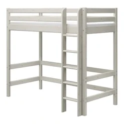 FLEXA Classic Hochbett Mit Senkrechter Leiter Mattweiß
