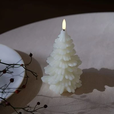 UYUNI LED Kerze Weihnachtsbaum Smooth 10x15 Cm Nordic White 2 UYUNI LED Kerze Weihnachtsbaum Smooth 10x15 Cm Nordic White – Bild 2