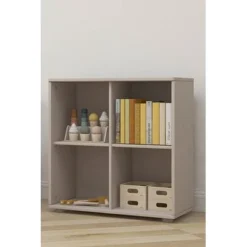 FLEXA Classic Bücherregal Mit 4 Fächern Grau -Kinder Haushaltswaren Geschäft uvwullfte9i8i5oq37b87q5kvltn