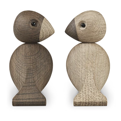 Kay Bojesen Unzertrennliche Vögel Eiche/Räuchereiche (1 Paar) 2 Kay Bojesen Unzertrennliche Vögel Eiche/Räuchereiche (1 Paar) – Bild 2