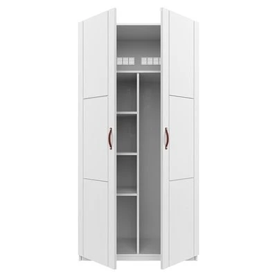 Lifetime Schrank 100cm Mit 2 Türen, Einteilung Und Kleiderstange Weiß Lackiert 2 Lifetime Schrank 100cm Mit 2 Türen, Einteilung Und Kleiderstange Weiß Lackiert – Bild 2